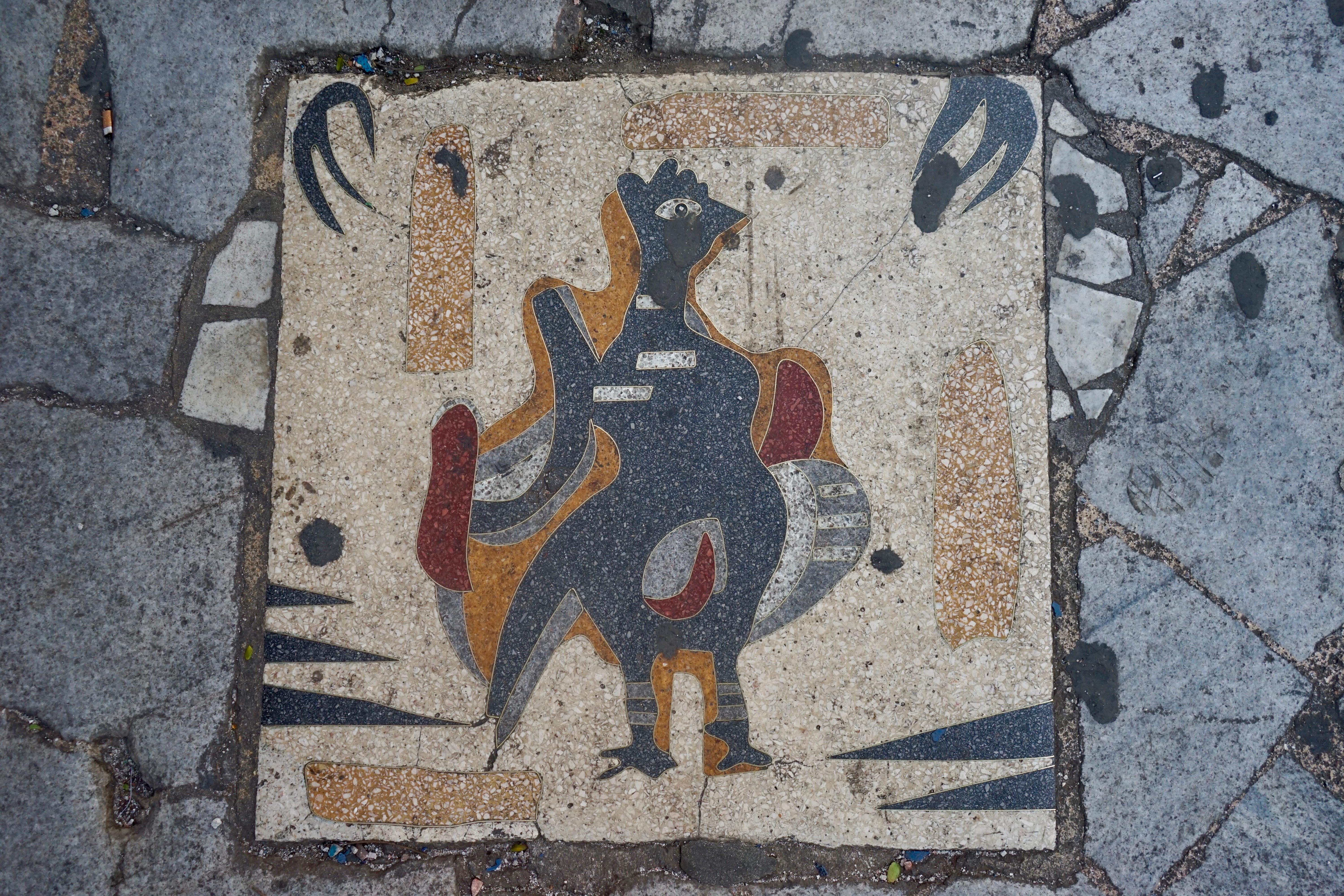 Mosaico en La Rampa.  La Habana